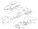 Starter Diagram and Parts List for 31-16OE01 1988 Toro Lawn Tractor