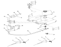 Throttle, Choke And Fuel Controls Diagram and Parts List for 31-16OE01 1988 Toro Lawn Tractor