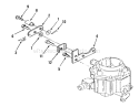 Choke Linkage Diagram and Parts List for 31-16OE01 1988 Toro Lawn Tractor