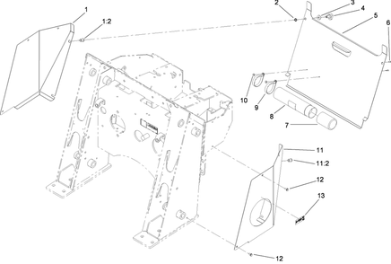 Rear Access Cover Assembly Diagram and Parts List for 22323 400000000 - 401799999 Toro Lawn Tractor Accessories