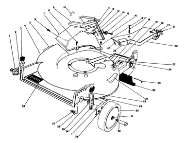 Housing Assembly (Continued) (Used On Serial No. 9000101 Thru 9003042) Diagram and Parts List for 20632 9000001 - 9999999 Toro Lawn Mower