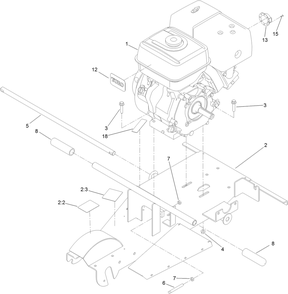 Engine And Frame Assembly Diagram and Parts List for 22615G 400000000 - 401999999 Toro Stump Grinder