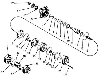 Traction Drive Motor (Torqumotor) Diagram and Parts List for 30190 20000001 - 29999999 Toro Lawn Tractor Accessories