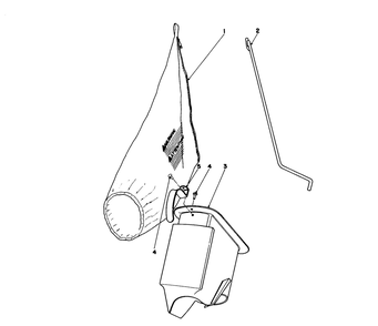 Bagging Kit No. 36-8380 (Optional) Diagram and Parts List for 16320 2000001 - 2999999 Toro Lawn Mower