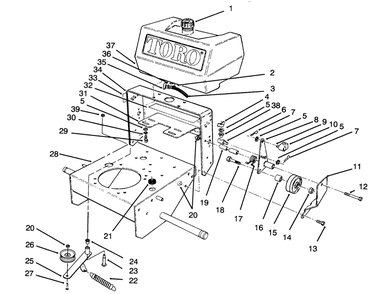 Frame Assembly Diagram and Parts List for 30166 690001 - 691549 Toro Lawn Tractor Accessories