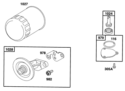 Engine Briggs & Stratton Model 28q777-0668-A1 Diagram and Parts List for 71196 6900001 - 6999999 Toro Lawn Tractor