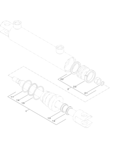 Hydraulic Cylinder Assembly No. Au118214 Diagram and Parts List for 23898 400000000 - 999999999 Toro Lawn Tractor Accessories