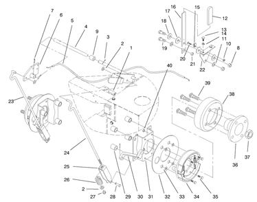 Part Location Diagram of 83-9340 Toro Shield-Grass Brake