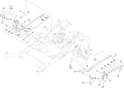 Motion Control Assembly Diagram and Parts List for 72928 400000000 - 412799999 Toro Lawn Tractor