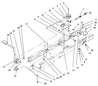 Clutch Assembly Diagram and Parts List for 71201 6900001 - 6999999 Toro Lawn Tractor