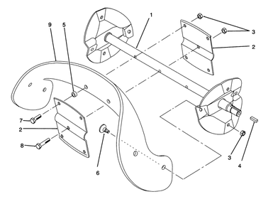 Rotor Assembly Diagram and Parts List for 38190 49000001 - 49999999 Toro Snow Blower