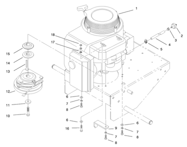 Engine Asm Diagram and Parts List for 30167 695001 - 699999 Toro Lawn Tractor Accessories