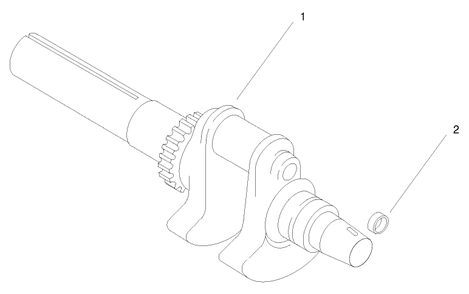 Crankshaft Assembly Diagram and Parts List for 74171 (200000001-200999999)(2000) Toro Lawn Mower