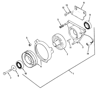P.T.O. Electric Clutch Diagram and Parts List for 74140 49000001 - 49999999 Toro Lawn Tractor
