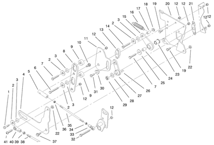 Rear Smart Turn Assembly Diagram and Parts List for 73542 9900001 - 9999999 Toro Lawn Tractor
