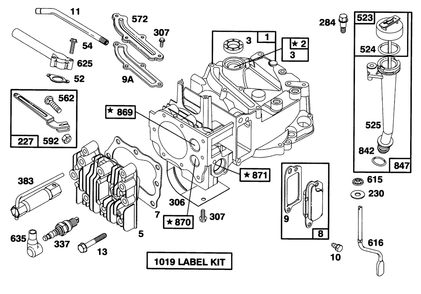 Engine Briggs & Stratton Model 12f802-0667-01 Diagram and Parts List for 20913B 69000001 - 69999999 Toro Lawn Mower