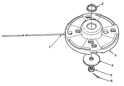 Fixed Line Head (Optional) Diagram and Parts List for 51645V 1000001 - 1999999 Toro Trimmer