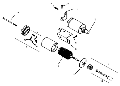 Starter Diagram and Parts List for 73363 6900001 - 6999999 Toro Lawn Tractor