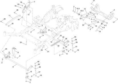 Deck Lift Assembly Diagram and Parts List for 72902TE 411000000-999999999 Toro Lawn Mower