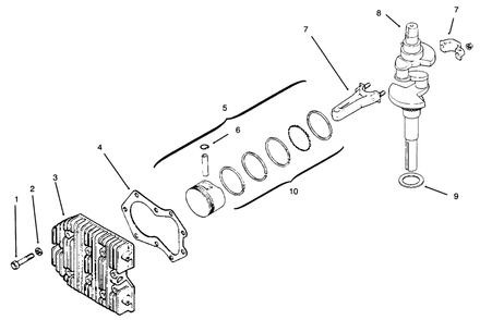 Part Location Diagram of 5204120 Toro Gasket-Head