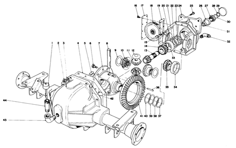 Differential Assembly Diagram and Parts List for 30550 70000001 - 79999999 Toro Lawn Tractor