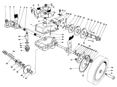 Gear Case Assembly Diagram and Parts List for 20672 3000001 - 3999999 Toro Lawn Mower