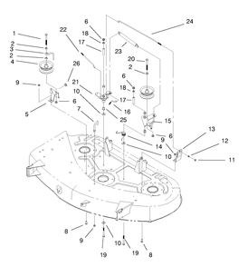 Brake & Idler Assembly Diagram and Parts List for 79107 9900001 - 9999999 Toro Lawn Mower