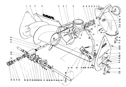 Auger Assembly Diagram and Parts List for 31660 2000001 - 2999999 Toro Snow Blower