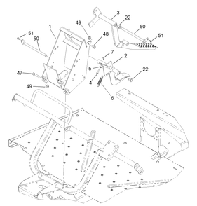 Pedal Assembly Diagram and Parts List for 12004 230000001 - 230999999 Toro Lawn Tractor