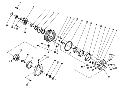 Hydrostatic Transmission Diagram and Parts List for 30754 7000001 - 7999999 Toro Lawn Tractor
