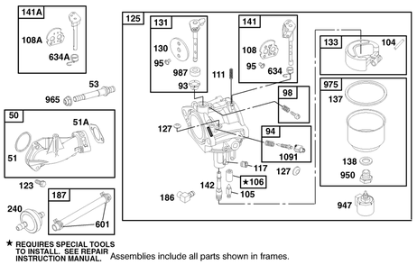 Engine Briggs & Stratton Model 28q777-0690-E1 Diagram and Parts List for 71240 9900001 - 9999999 Toro Lawn Tractor