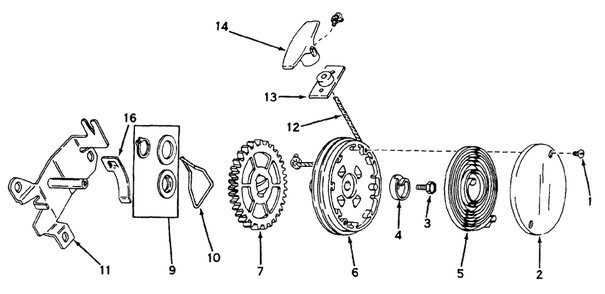 Rewind Starter No. 590450a Diagram and Parts List for 10500 1000001 - 1999999 Toro Lawn Mower