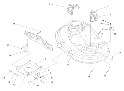 Suspension Assembly (38" Cutting Unit) Diagram and Parts List for 71190 8900001 - 8999999 Toro Lawn Tractor