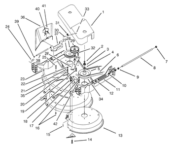 Cover & Pulley Assembly Diagram and Parts List for 30139 790001 - 799999 Toro Lawn Mower