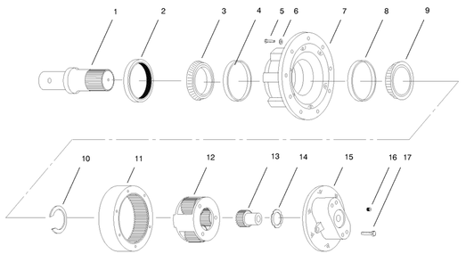 Planetary Gear Assembly Diagram and Parts List for 22400 800293 - 899999 Toro Lawn Tractor Accessories