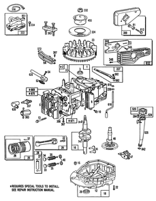 Engine Briggs & Stratton Model No. 122702-0142-01 Diagram and Parts List for 20900 0000001 - 0999999 Toro Lawn Mower