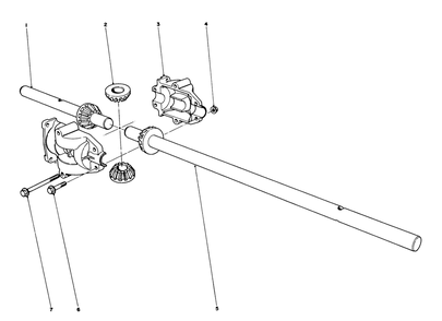 Differential Assembly Diagram and Parts List for 57131 3000001 - 3999999 Toro Lawn Tractor