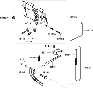 Control Equipment Assembly Diagram and Parts List for 38684 (290000001-290999999)(2009) Toro Lawn Mower