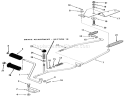 Clutch, Brake Linkage Diagram and Parts List for B3-08B302 1981 Toro Lawn Tractor