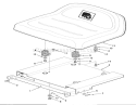 Seat And Suspension Diagram and Parts List for 33-08B504 1988 Toro Lawn Tractor