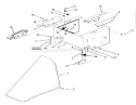 Sheet Metal Diagram and Parts List for 33-08B504 1988 Toro Lawn Tractor