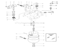 Carburetor Diagram and Parts List for 33-08B504 1988 Toro Lawn Tractor