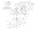 Spindle, Pulleys, And Drive Belt Diagram and Parts List for 33-08B504 1988 Toro Lawn Tractor