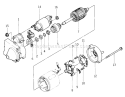 Electric Starter Diagram and Parts List for 33-08B504 1988 Toro Lawn Tractor