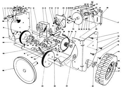 Traction Assembly Diagram and Parts List for 38050 4000001 - 4999999 Toro Snow Blower
