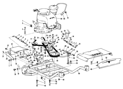 25" Hevi-Duty Parts List Diagram and Parts List for 23200 7000001 - 7999999 Toro Lawn Mower