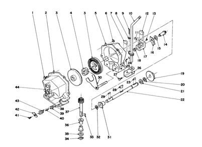 Transmission Assembly Diagram and Parts List for 56015 3000001 - 3999999 Toro Lawn Tractor