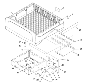 Box And Tailgate Installation Assembly Diagram and Parts List for 12004 220000001 - 220999999 Toro Lawn Tractor