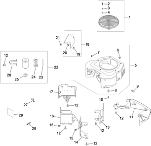 Blower Housing Assembly Diagram and Parts List for 74923TE (290000001-290999999)(2009) Toro Lawn Mower