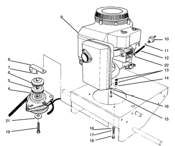 Engine & Clutch Assembly Diagram and Parts List for 30166 690001 - 691549 Toro Lawn Tractor Accessories
